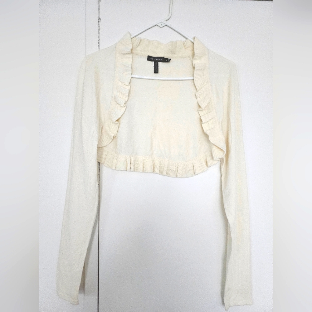 White Ruffled Sweater Set - Picture 3 of 3
